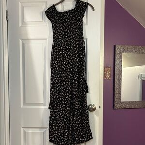 NWT Eclipse Black Floral Jumpsuit